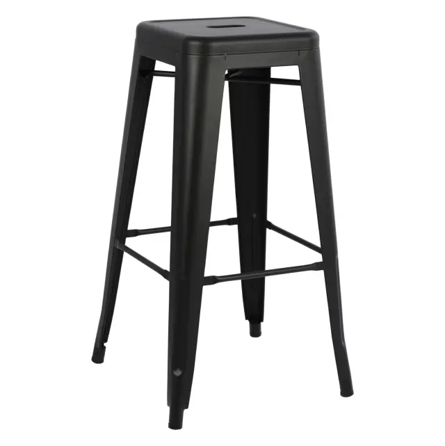 ΣΚΑΜΠΟ ΜΠΑΡ ΜΕΤΑΛΛΙΚΟ FB98642.42 ΣΕ ΜΑΥΡΟ ΜΑΤ 43x43x78Υεκ.