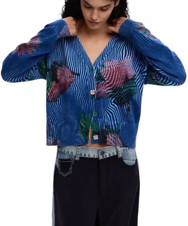 Desigual - Γυναικεία Ζακέτα Nora 26SWJF19-5001 Μπλε - XS 2