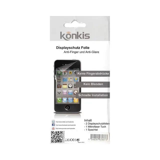 Προστατευτική Μεμβράνη Οθόνης Konkis Screen Protector Για Apple iPhone 5 / 5s / SE Front Clear & Back White 3