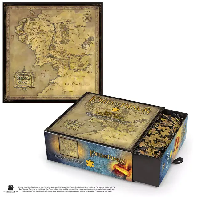Puzzle - Middle earth’s map - Fan Shop and Merchandise
