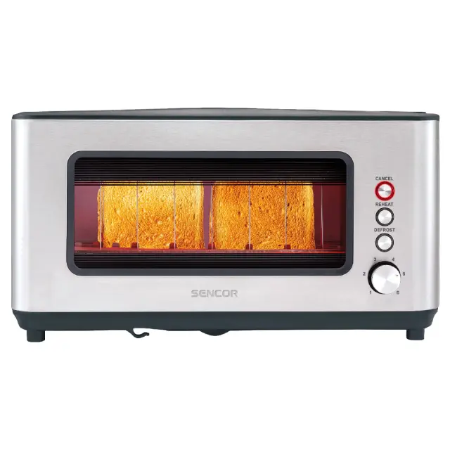 Φρυγανιέρα Sencor STS 4050SS 1200W με Μεγάλη Υποδοχή Ασημί 3