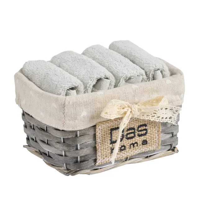 Σετ 4 Τεμ Λαβέτες 30x30 Soft Das Home 4002 Light Green 100% βαμβακερό