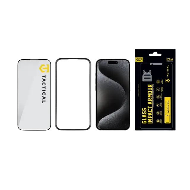 Tactical Glass Impact Armour for Apple iPhone 15 Pro 3