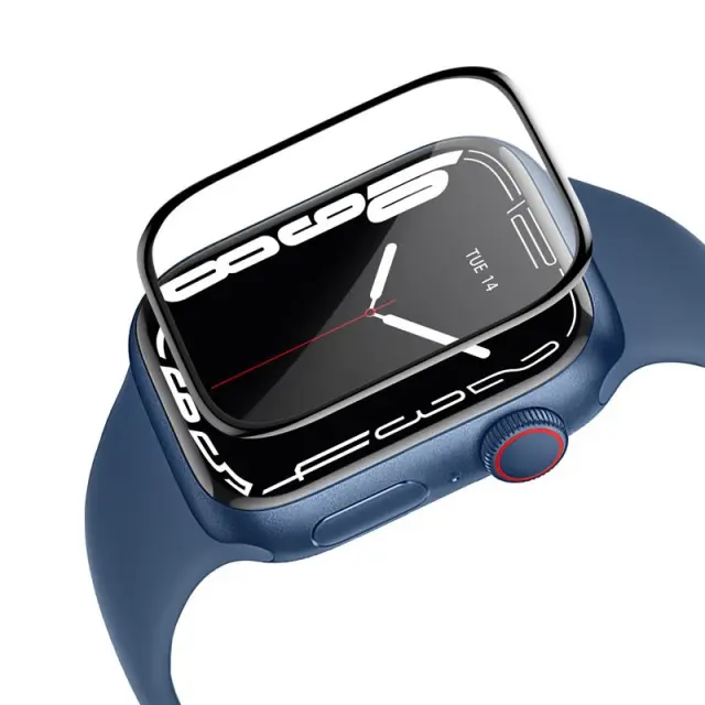 Tempered Glass Hoco A30 0.15mm 9H 3D Hot bending 41mm για iWatch Series7 Μαύρο 3