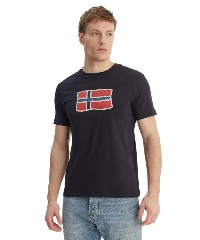 Napapijri - Ανδρικό T-shirt S-Mahsa SS NP0A4FZB-176 Μπλε Σκούρο - M