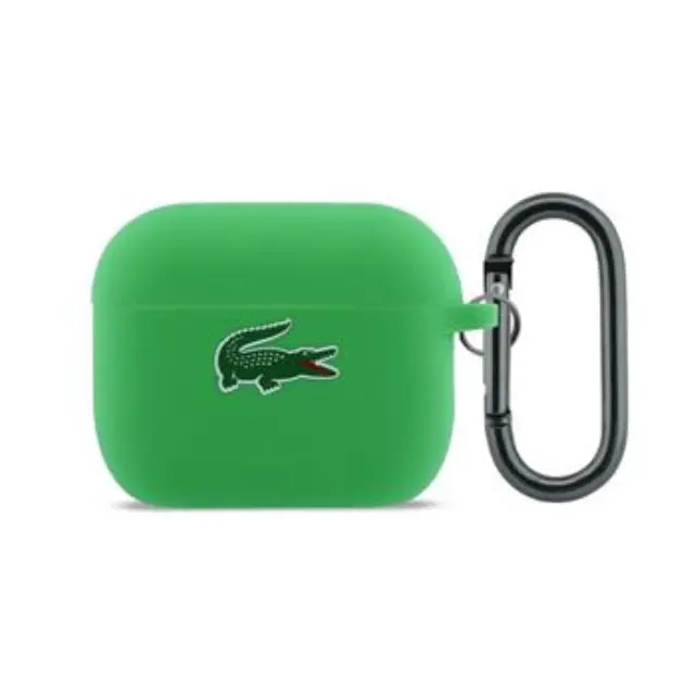 Lacoste Liquid Silicone Croc Logo Case for AirPods Pro 3 Green