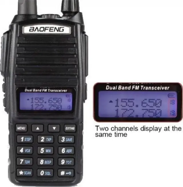 Baofeng UV-82 Ασύρματος Πομποδέκτης UHF/VHF 5W με Μονόχρωμη Οθόνη 3