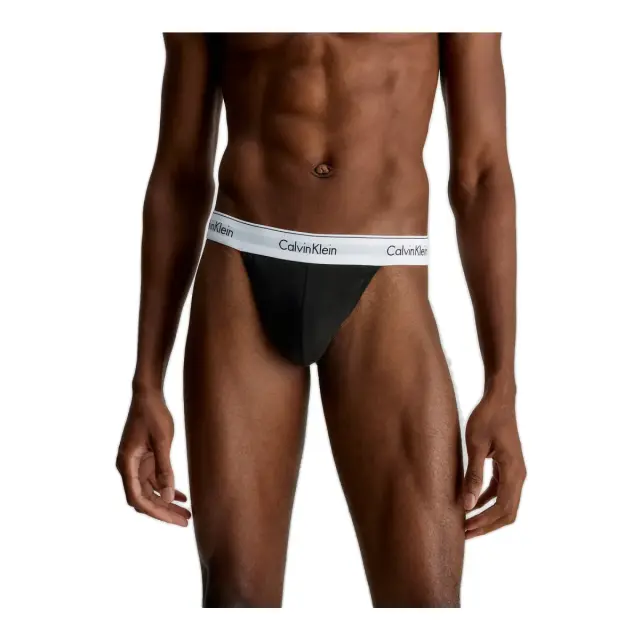 Calvin Klein Ανδρικό String Modern Cotton Thong - Τριπλό Πακέτο, Χρώμα Μαύρο - S 2