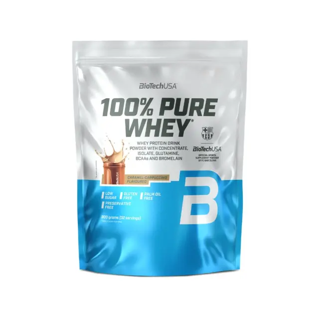 BioTechUSA 100% Pure Whey – 900g Caramel-Cappuccino