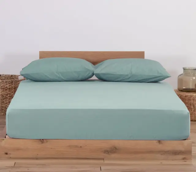 Nef-Nef Homeware Κατωσέντονο Μακό King Size Με Λάστιχο Jersey Χωρίς Μαξιλαροθήκες 180x200+30 Mint