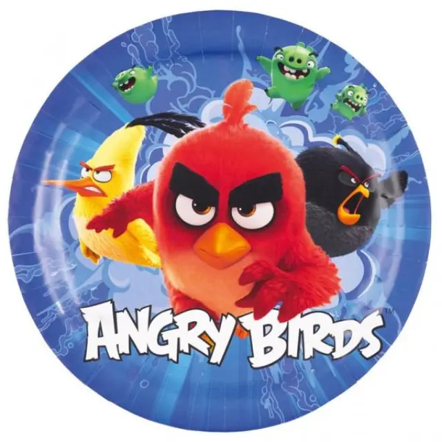 Πιάτα χαρτ. φαγητού 23εκ Angry Birds Movie /8 τεμ