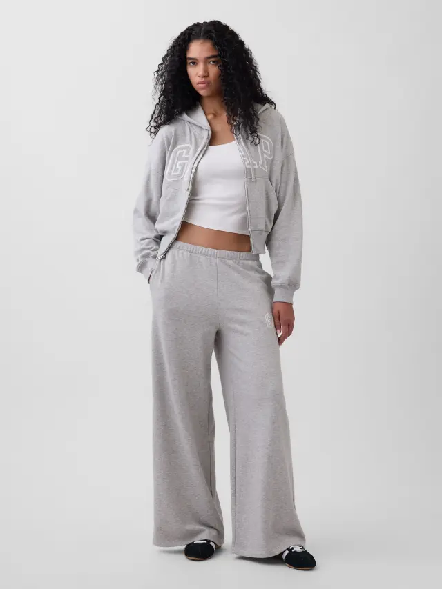 Γυναικείο Παντελόνι Φόρμας Wide-Leg Joggers από French Terry B08