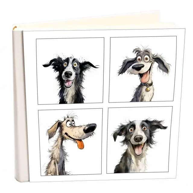 Άλμπουμ my album dog boho style με ριζόχαρτο 35x35cm και κουτί άλμπουμ