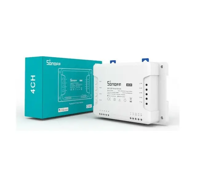 Sonoff Έξυπνος Ενδιάμεσος Διακόπτης 4CHR3 (Λευκό)