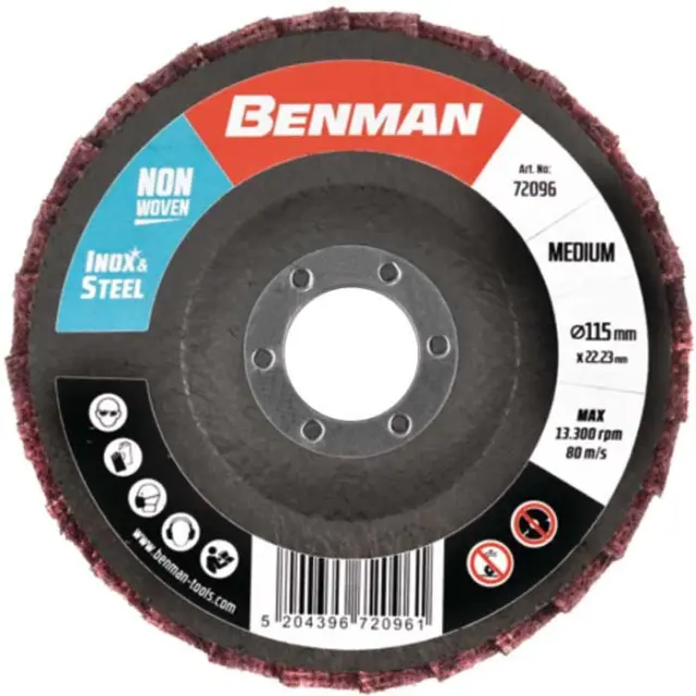 ΦΛΑΠ ΔΙΣΚΟΣ INOX ΜΕΣΑΙΟ Φ125MM BENMAN 72099