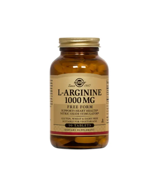 Solgar L-Arginine 1000mg - Αμινοξύ για Κυκλοφοριακό + Ανοσοποιητικό (90 Tablets)