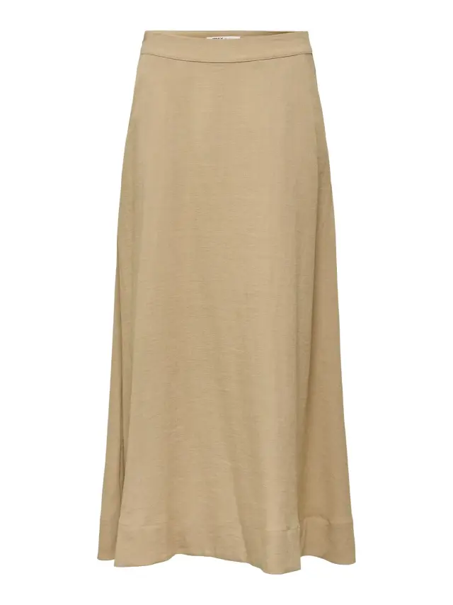 ONLY ONLITA LIFE Φούστα Wide Leg με Ψηλή Μέση και Φαρδιά Γραμμή Μπεζ