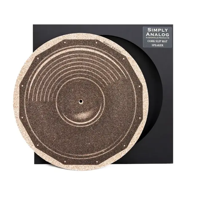 Simply Analog Cork Turntable Platter Mat Speaker-Print