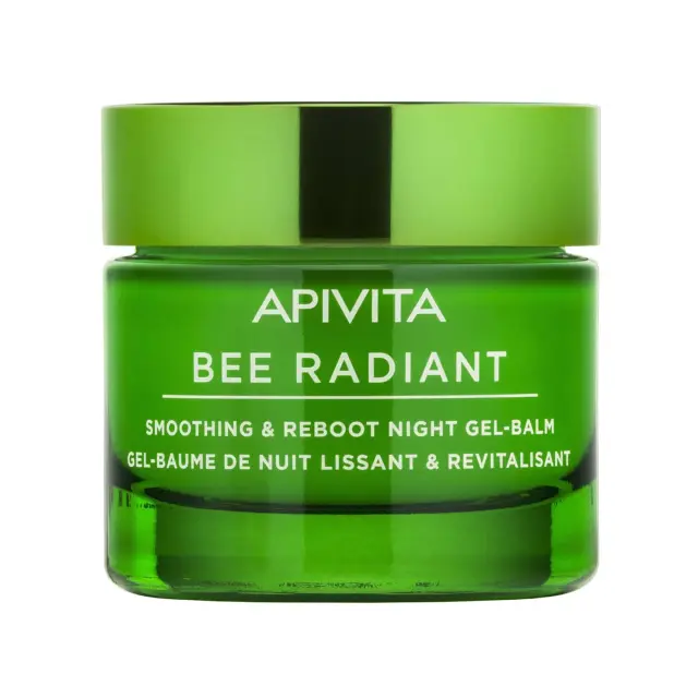 Apivita Bee Radiant Smoothing & Reboot Night Gel-Balm White Peony & Patented Propolis Κρέμα Νύχτας για Λεία, Ξεκούραστη & Λαμπερή Επιδερμίδα, 50ml 2
