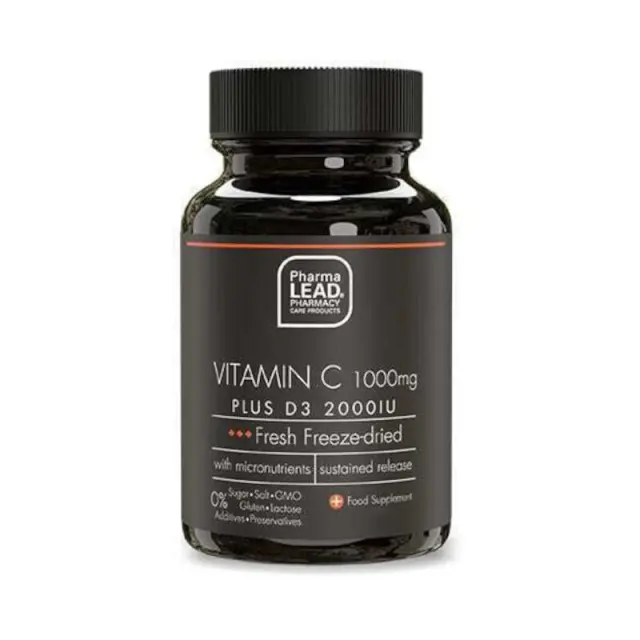 Pharmalead Vitamin C Plus D3 Βιταμίνη για Ανοσοποιητικό 2000iu 1000mg 120 κάψουλες