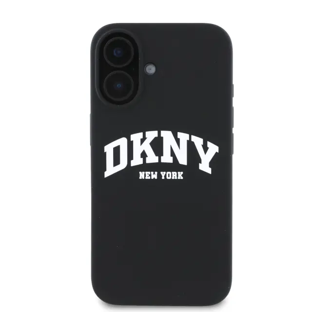 DKNY Liquid Silicone Arch Logo MagSafe Case for iPhone 16 Plus Black 2