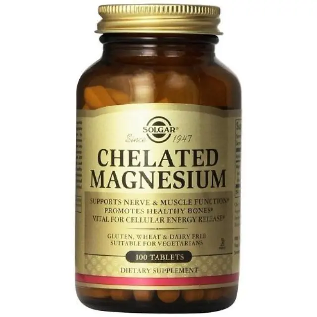 Solgar | Chelated Magnesium 100mg | Συμπλήρωμα Διατροφής Μαγνησίου | 100Tabs