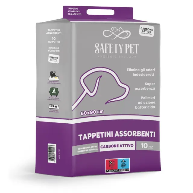 Safety Pet Quickdry Carbon Επιδαπέδιες Πάνες Σκύλου 60×90cm 10τμχ