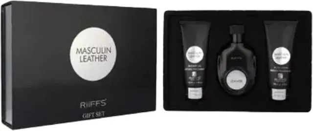 Riffs Ανδρικό Αρωματικό Σετ Δώρου Masculin Leather Gift Set: Eau de Parfum 100ml + Shower Gel + Body Lotion