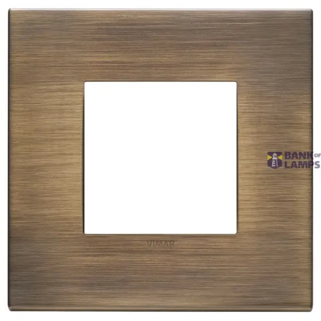 Plate 2M metal antique brushed bronze