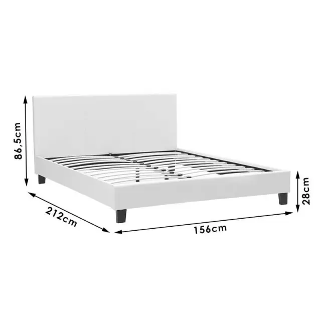 Κρεβάτι με στρώμα Nevil-Nemesis pakoworld ύφασμα ανθρακί 150x200εκ 2