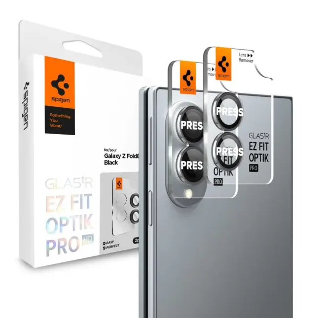 Spigen Optik Pro Glas.tr Ez Fit Ac Camera Protector 2-pack Galaxy Z Fold 8 Black