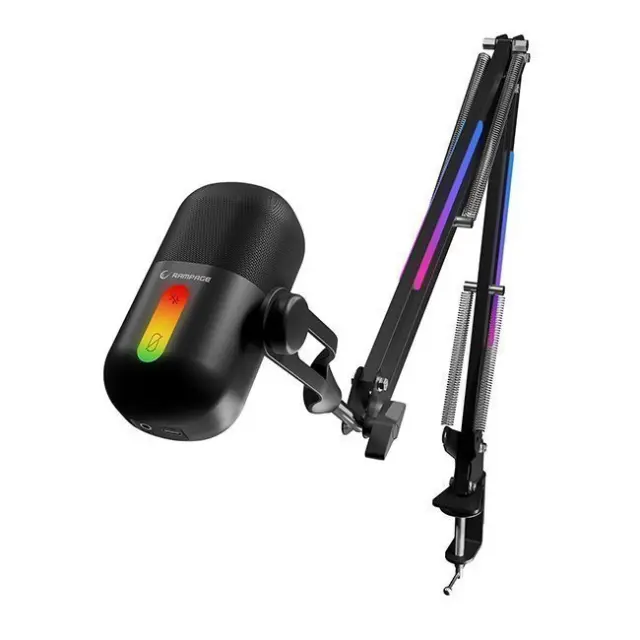 Rampage Μικρόφωνο ARPEJ RGB Black (ARPEJ-BLACK)