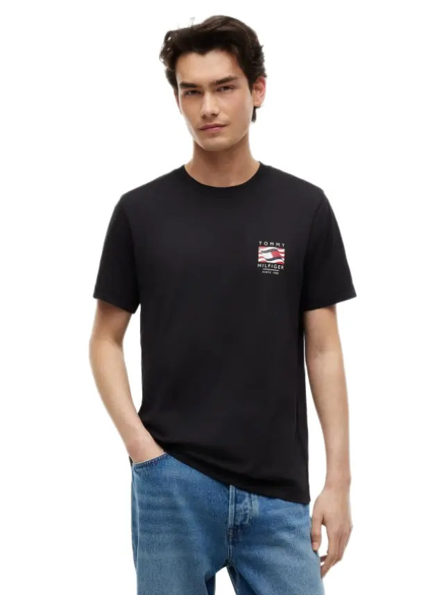 TommyHilfiger ανδρικό t-shirt με σημαία MW0MW43390-1 - XL