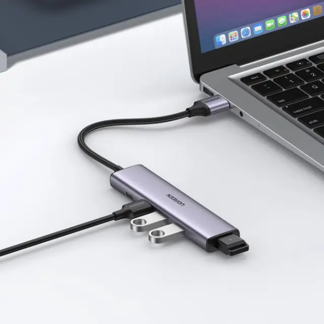 Ugreen USB HUB splitter - 4x USB 3.0 gray (CM473 20805) 3