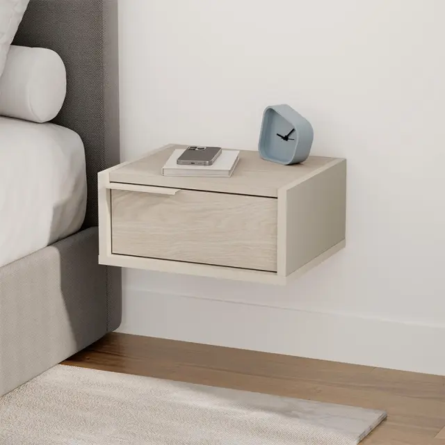 Κομοδίνο επιτοίχιο Eco Megapap χρώμα sandstone - light oak 40x33x18,5εκ.