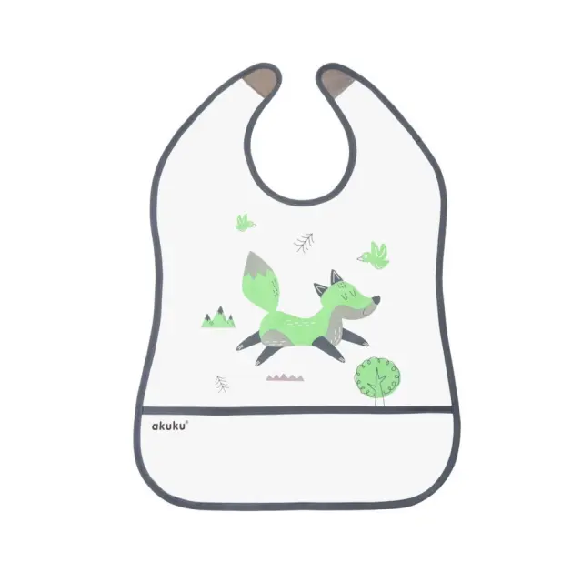 Σαλιάρα με Velcro 30x30cm Closer Green Fox Akuku A0519