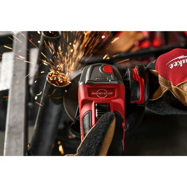 Milwaukee 4933478430 - Γωνιακός Τροχός Μπαταρίας 125mm με Συρόμενο Διακόπτη και Φρένο M18 FSAG125XB-502X με HD Box Μεταφοράς, Φορτιστή + 2 Μπαταρίες 5.0Ah (2×5.0Ah) 2