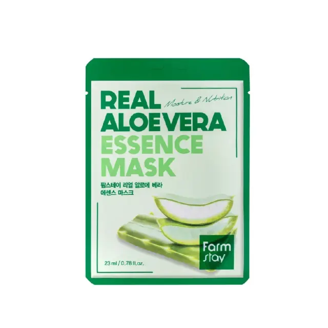 FarmStay Real Aloe Vera Sheet Essence Mask, Υφασμάτινη Μάσκα Προσώπου με Εκχύλισμα Aloe Vera 23ml