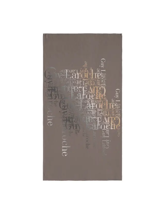 Πετσέτα Θαλάσσης Βελουτέ Guy Laroche Velour Printed 2103 Taupe 100x175 2