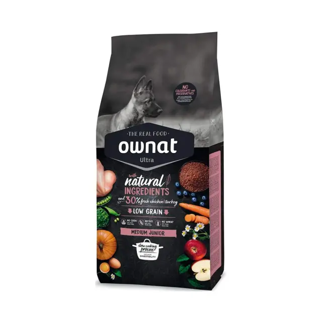 Ownat Ultra Medium Junior Ξηρά Τροφή Σκύλου με Κοτόπουλο & Γαλοπούλα 3kg