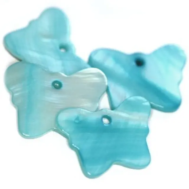 Mother of Pearl Πεταλούδες Azure 10x19mm - 10τεμ
