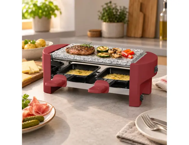 Γκριλιέρα Raclette Livoo DOC369RC με ισχύ 320W και επιφάνεια ψησίματος 20x10cm - Red DOC369RC