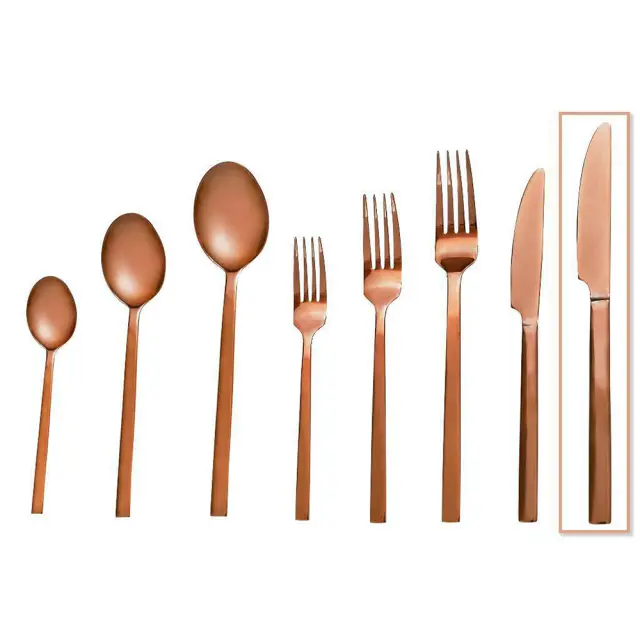 Μαχαίρι Φαγητού Divine Επιχαλκωμένο 23.5cm 88g σετ 6 τμχ Espiel CUR201K12