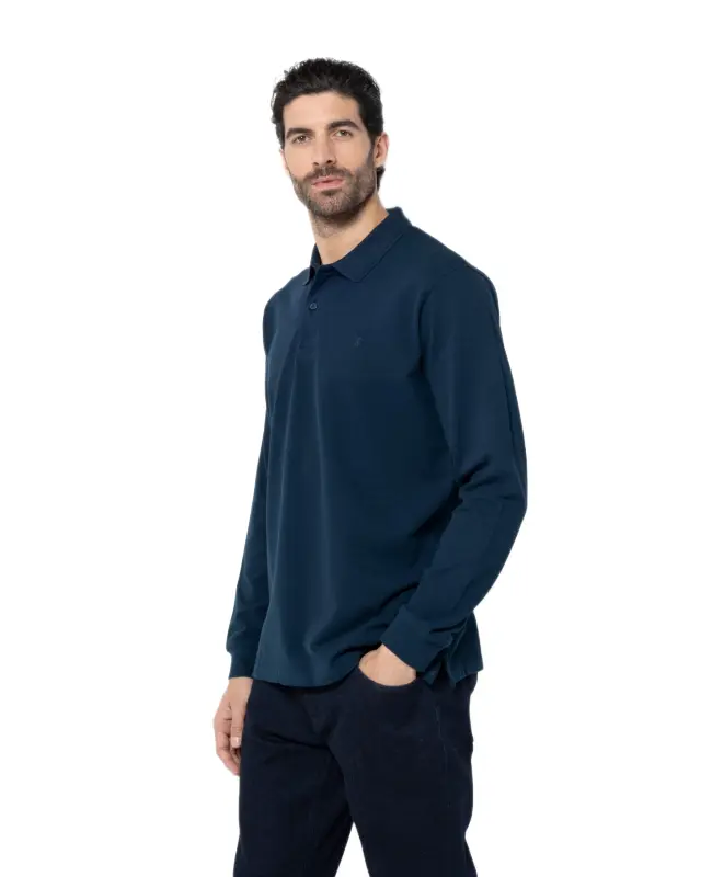 The Bostonians ανδρική μπλούζα πόλο μακρυμάνικη regular fit 3PL0001-22 2