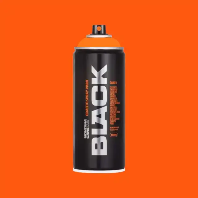 Montana Black Spray Paint 400ml P2000-Power Orange