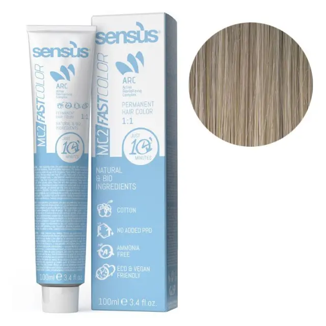 Sensus MC2 Fast Color 9.0 Very Light Blonde 100ml - (μόνιμη βαφή χωρίς αμμωνία για γρήγορη εφαρμογή)