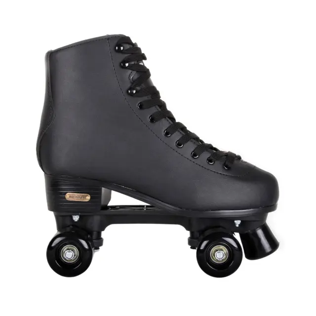 ΑΘΛΟΠΑΙΔΙΑ Μαύρα πατίνια με 4 ρόδες - Quad Roller Skates - 43 2
