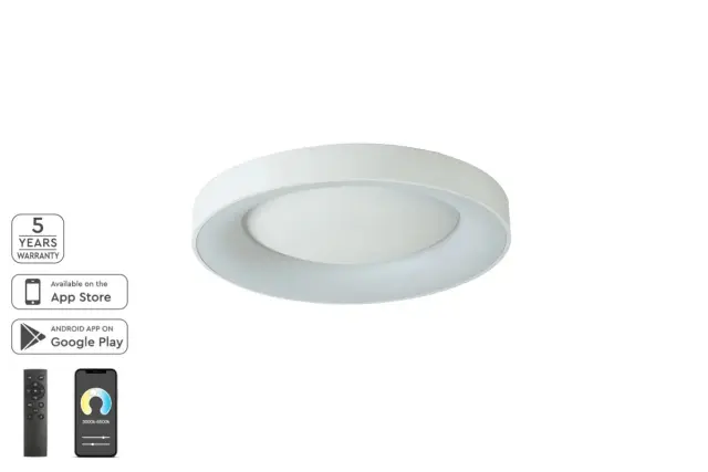 Φωτιστικό Οροφής Smart Λευκό 60x60x10εκ.