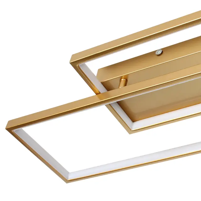 Φωτιστικό οροφής LED 34W 65x28x8 εκ. χρυσό με controller - GLOBOBOX 2