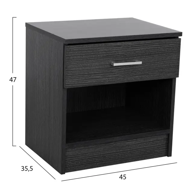ΚΟΜΟΔΙΝΟ ΜΕ 1 ΣΥΡΤΑΡΙ ZEBRANO 45x35,5x47Υ εκ. FB92345.02 2